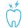 Animated apple highlighted blue